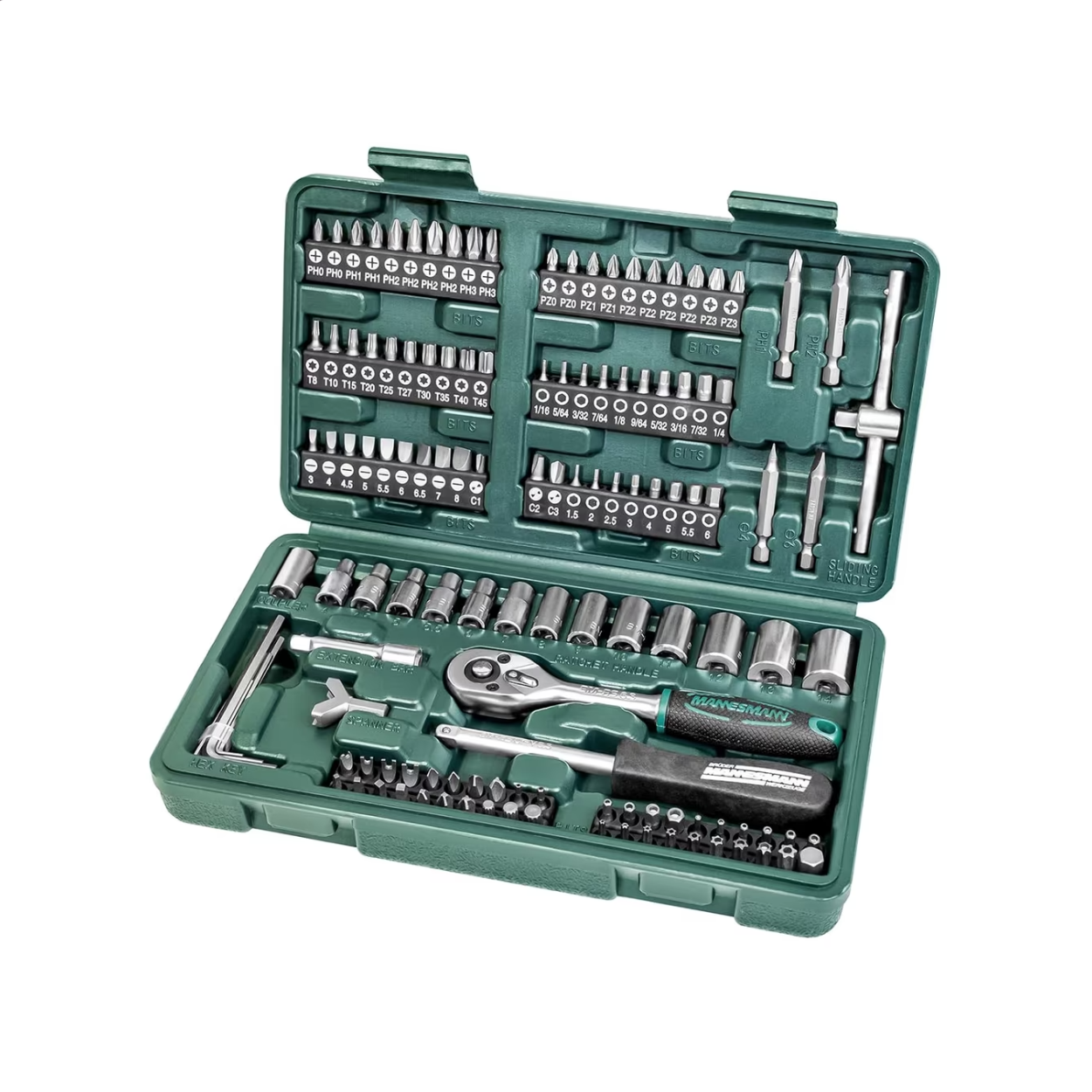 Image for Brüder Mannesmann 130-Piece Tool Set for €14 on Amazon Prime