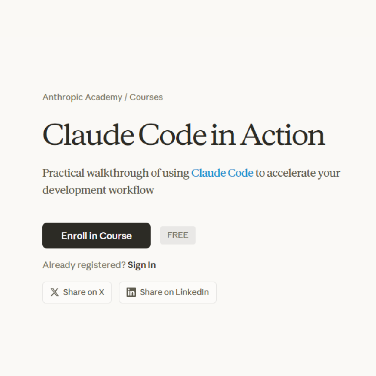 Image for Free Claude Code Course by Anthropic Academy + Certificate Included